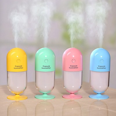 Capsule Humidifier Colorful Night Lamp Mini Desktop Office Home USB Air Purifier Humidifier