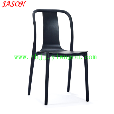 Scandinavian casual banquet dining chair plastic backrest outdoor coffee chair simple office talk chair