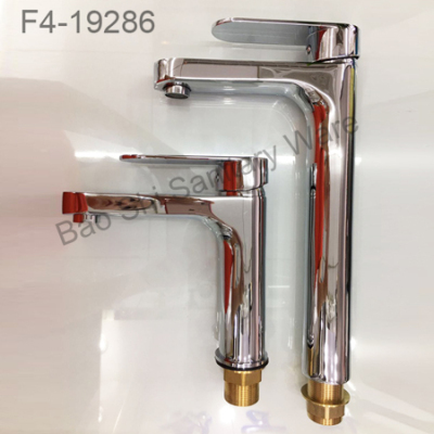 High-end custom factory direct bathroom full copper chrome basin wash basin cold water hot water faucet