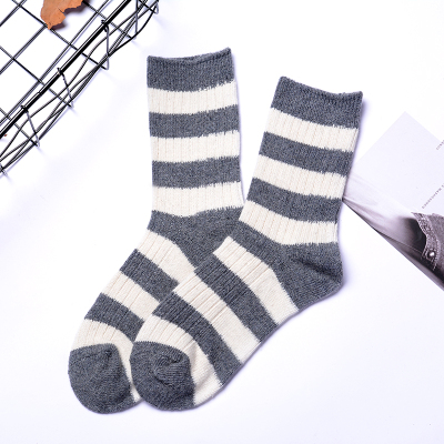 New winter thick wool socks-striped thermal socks cheap thermal socks giveaway socks factory direct wholesale