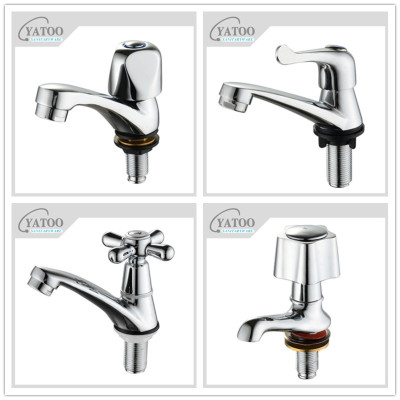 Vertical elongated single cold faucet sink basin bathroom basin mixer faucet