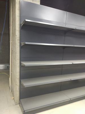 Spot stock supermarket shelves dark gray 1.2 m floor price treatment.