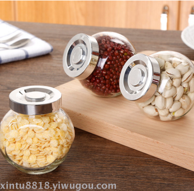 1427 daily grain storage storage of sealed cans cruet bottle glass apothecary jar canisters fruit jar