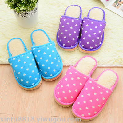 Autumn and winter indoor cotton Sandals for men and women couple cotton slippers slippers home slippers cute love 