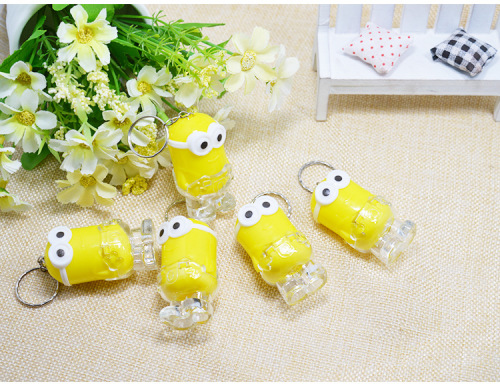 Luminous Led Despicable Me Cute Despicable Me Minions Pendant Couple Car Key Ring