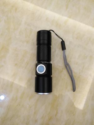 Popular USB flashlights, aluminum small flashlight, strong flashlight outdoor lighting