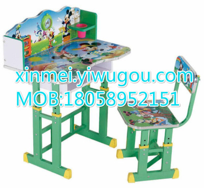 Xinmei 03 cartoons to lift a child desk MDF iron writing desk and Chair desk and Chair