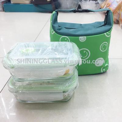 glass purebox borosilicate glass bowl set lunch box storage box gift promotion