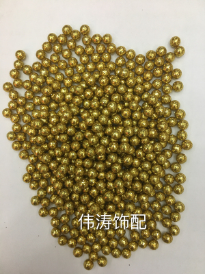 Dl ya jewelry accessories, non-porous pearl gold beads