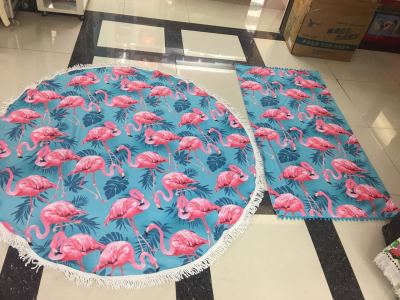 Manufacturer direct wholesale custom round printed beach towel