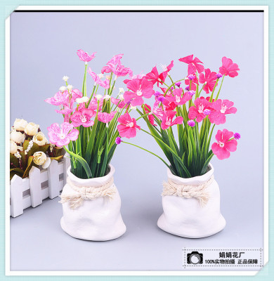 Decoration potted flowers fake flowers living room decoration small potted plants tea table desk decoration flowers