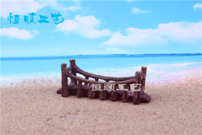 Micro landscape decoration table game sand table sand box building model small suspension bridge