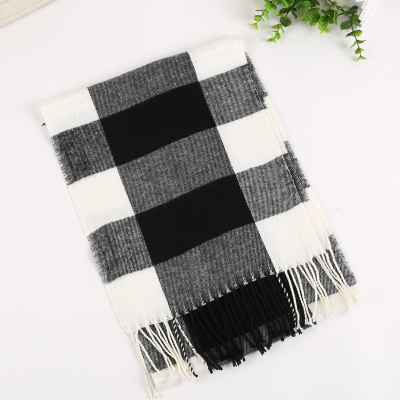 Artificial Cashmere Scarf Cashmere-like Plaid Scarf for Men Men's Scarf Factory Direct Sales