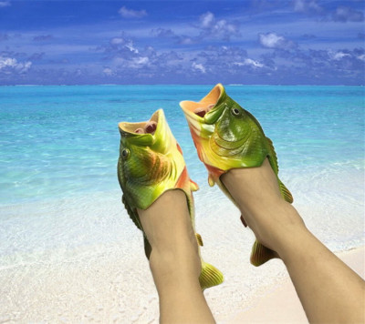 Creative new explosions fish fish slippers shoes new exotic