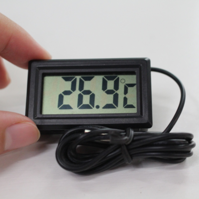 Embedded electronic thermometer with digital display-black white