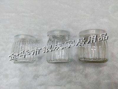 Pudding bottle glass jar small Pudding