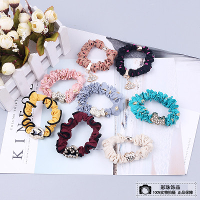Flower jewelry cloth hair accessories hair tie rope ponytail hair temperament simple string ornaments