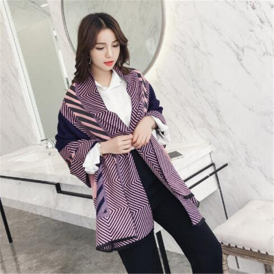 Air-Conditioned House Shawl Autumn and Winter New Scarf Women's Maze Double-Sided Dual-Use Travel Warm