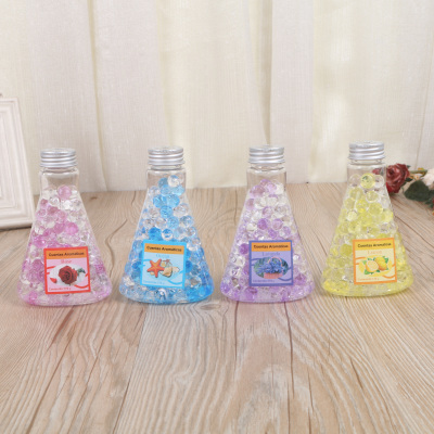 Triangle Bottle Aromatic Beads Ocean Baby Toilet Deodorant Solid Freshener Absorbent Resin Car Aromatic