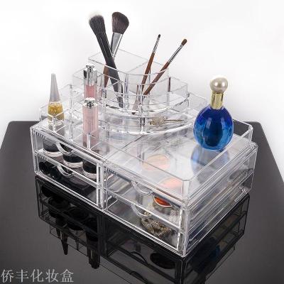 Oversized Multi-Layer Crystal Transparent Cosmetic Case Cosmetic Skin Care Storage Box 1541-4