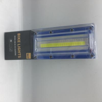 USB charging COB bicycle light with red-Blu-ray