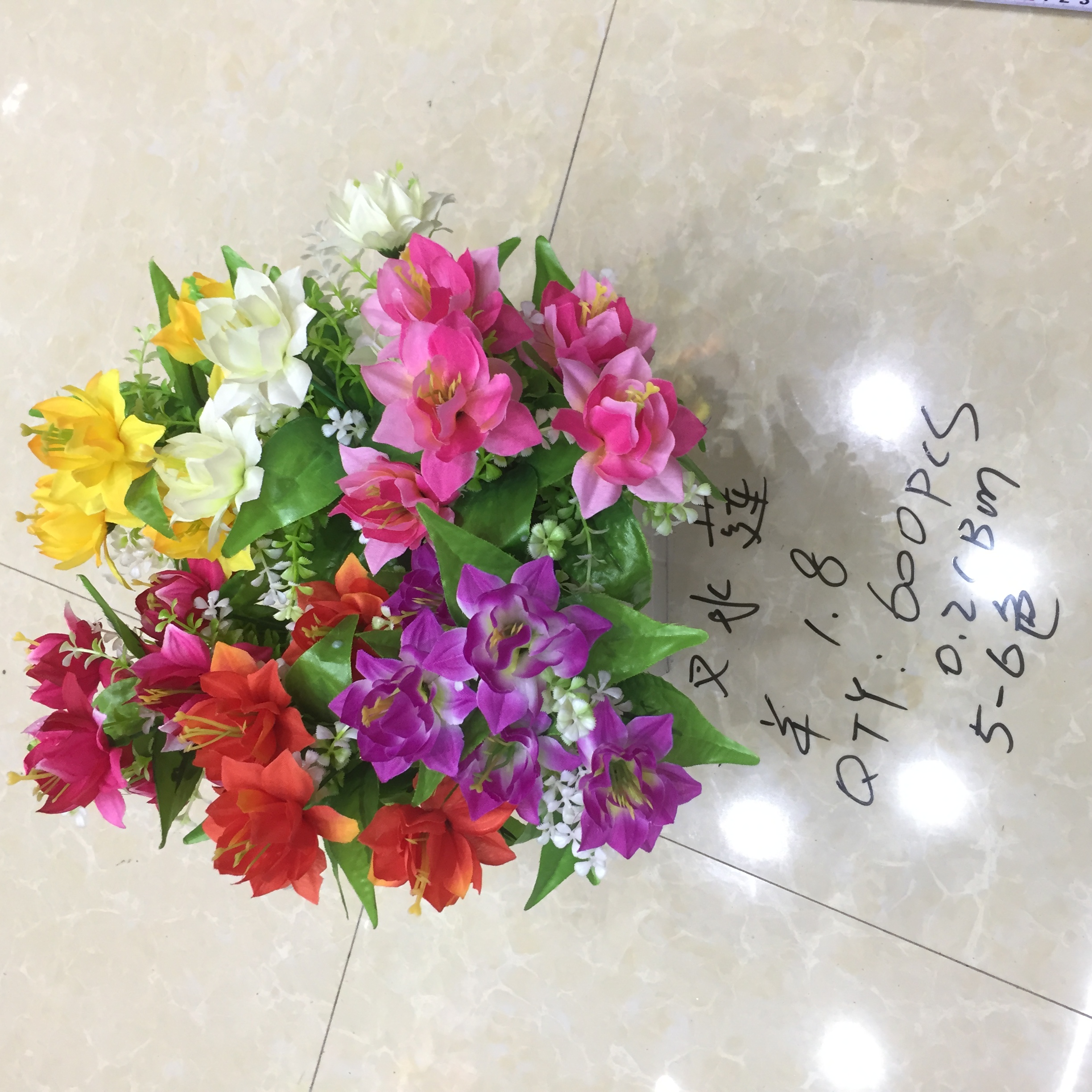 5头水莲 仿真花 人造花