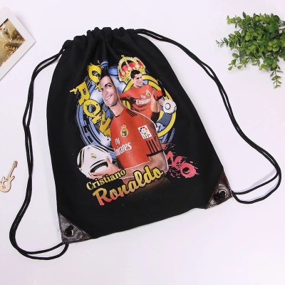 New Casual Basketball Master Drawstring Bag Cotton Printed Drawstring Bundle Backpack