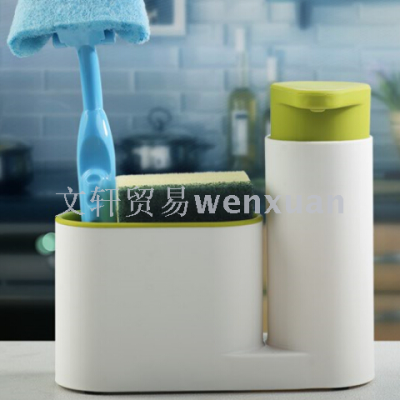 SOAP dispenser kitchen dish cloth sponge rack drain Rack storage storage pot brush holder