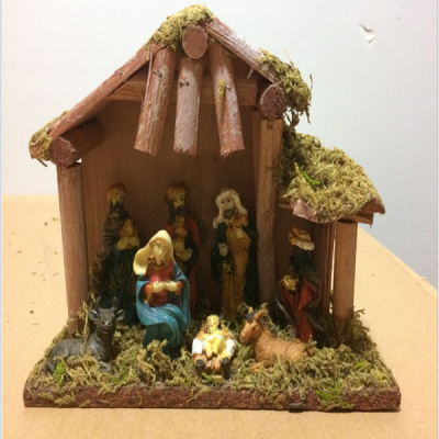 Top grade export classic resin Jesus nativity manger group Christmas tree