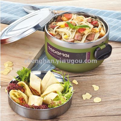 Double stainless steel lunch box lunchbox lunch box
