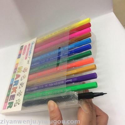 12 Colors Color Marking Pen Oily Marking Pen Drawing Pen Hook Line Pen