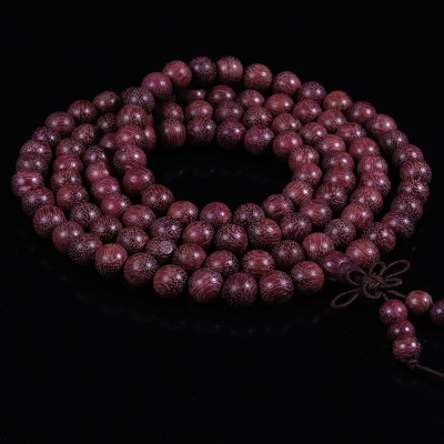 Violet wood buddhist beads bracelet high oil dense old material 108 text play hand string ornaments