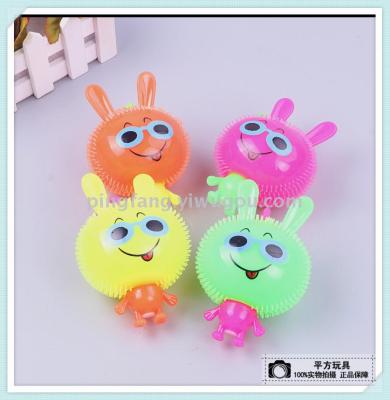 Toy ball colorful night light bounce ball crystal glitter ball stall hot sell light toys