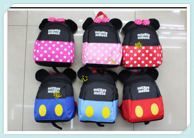 Flying love child backpack student backpack l Minnie cartoon bags