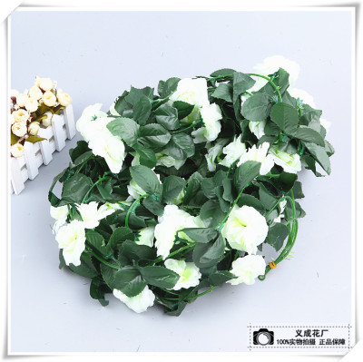 White simulation of vines wall hanging flower rattan artificial flowers plastic flowers living room air conditioning