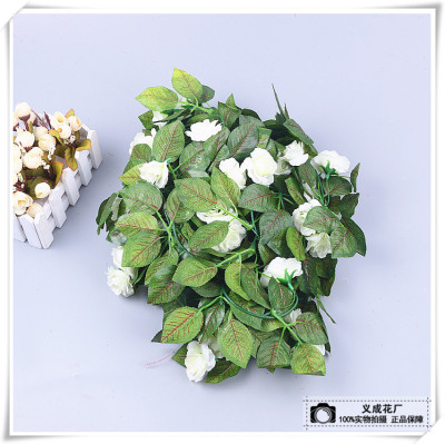 Emulation decorative rattan artificial vine flower vine stem and green plant hanging tree leaves plastic.