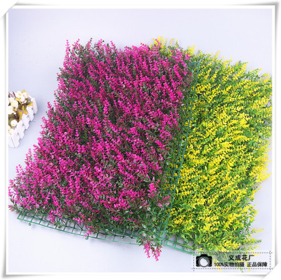 Simulated lawn decoration plastic artificial turf carpet outdoor balcony indoor green plant background wall.