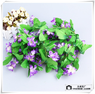 Simulation flower wall hanging vine ivy home decoration hanging wall flower art foreign trade simulation flower rattan.