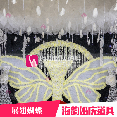 Wedding products spread wing butterfly design unique way to guide the wedding stage supplies foil atmosphere beautiful.