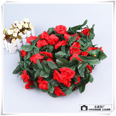 Simulation wicker decoration wedding condole top pipe wall applique silk flower picture building props fruit vine.