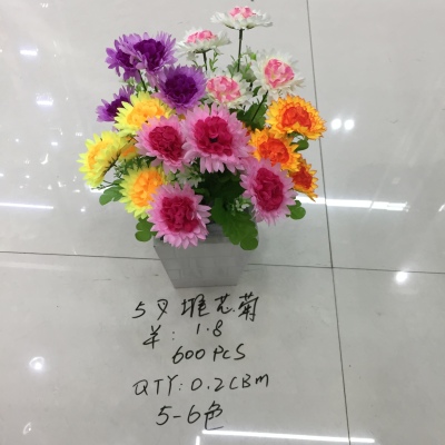 5 forks Chrysanthemum-core simulation flower artificial flower