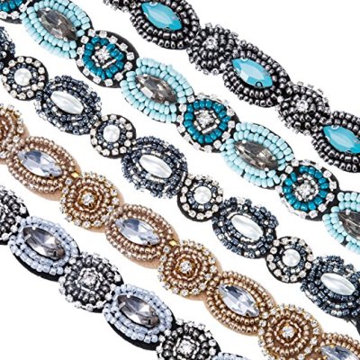 Factory outlets in Europe and America trade hand beaded Pearl hair ornaments-encrusted headband