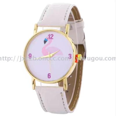 September new leather strap watch American pattern ladies watches