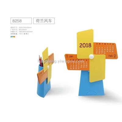 2018 innovation creative personality characteristics of plastic windmills calendar