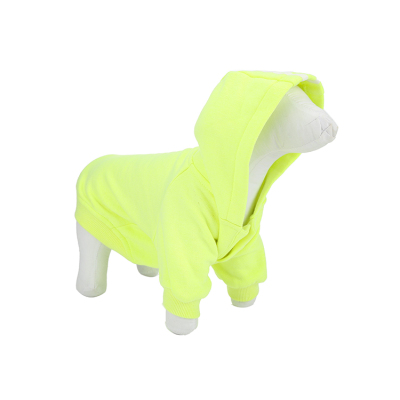 Fluorescent green hooded dog vest