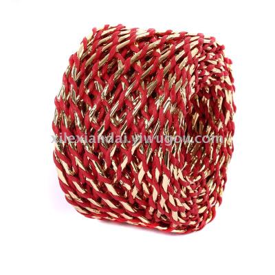 Factory Direct Sales Two-Color Color Matching Color Gold Paper Hemp Rope