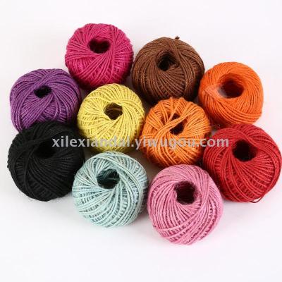Factory Direct Sales Color 2-Strand Hemp Rope Roll round Roll Multi-Color Optional