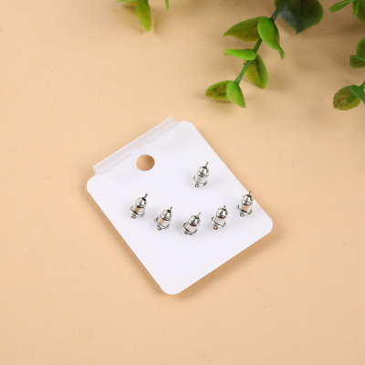 Anti-Allergy Needle Cool Silver Color Small Ear Bone Stud Style Different Mini Simple Style
