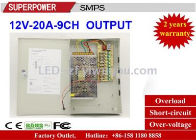 DC monitoring and security LED 12V20A9 channel CCTV electric box switch power supply.
