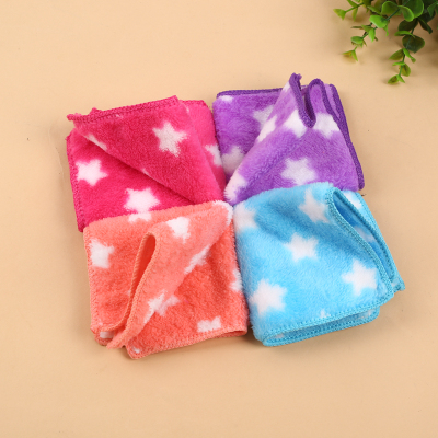 Small star square cloth nano - fiber children towel drool soft absorb water.